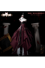 ChuShouMao Love and Deepspace Sylus Abyssal Chaos Final Farewell Red Black Gothic Dress Cosplay Costume